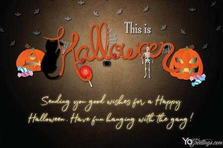 Happy Halloween Greeting Cards Maker Online Free