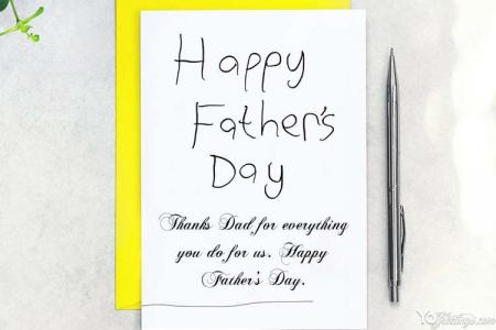 DIY Writing Wishes On Father's Day Cards