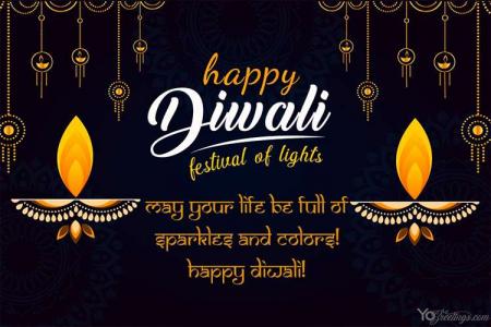 Happy Diwali Hindu Festival Card Maker Online