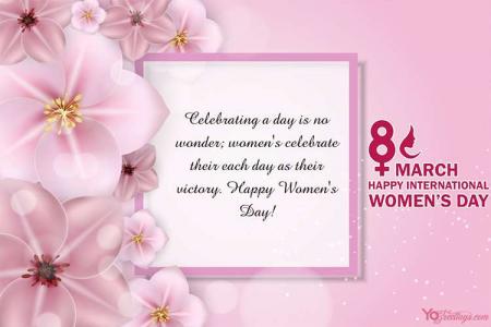 Write Wishes On International Women's Day Greeting Card Images