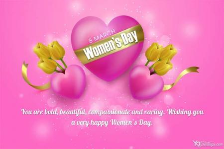 Free International Women's Day Customizable Greeting Card Design