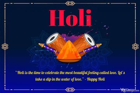 Free Holi Festival of Colors Greeting Cards Maker Online