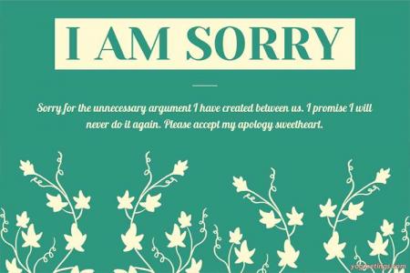 Ggreen Minimalist Apology Card Images Download