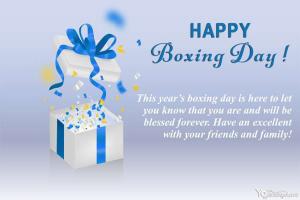 Luxury Golden Boxing Day Greeting Cards