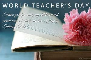 Make World Happy Teacher's Day Card Online Free