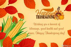 Happy Thanksgiving Card Messages Online Free Download