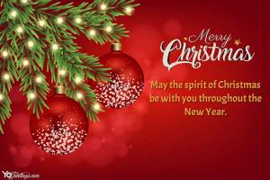 Merry Christmas & Happy New Year 2023 Holiday Wishes Cards