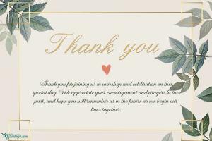 Beautiful Wedding Thank You Flower Card Images Download