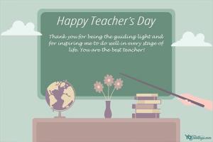 Make World Happy Teacher's Day Card Online Free