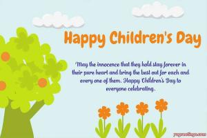 Customize World Childrens Day Cards With Colorful Rainbow Background