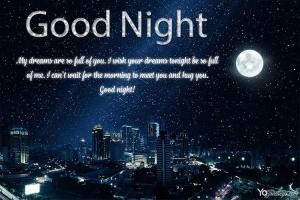 Create Good Night Wishes Greeting Cards Online