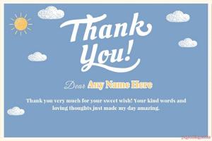 Thank You For Wishes Greeting Card Images Download