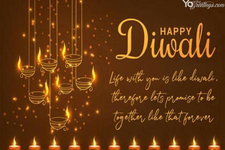 Happy Diwali Wishes Greeting Card With Name Generator