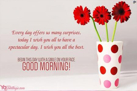 Beautiful Good Morning Greeting Cards for My Love