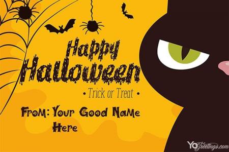 Halloween Cards With Black Cat Free Download