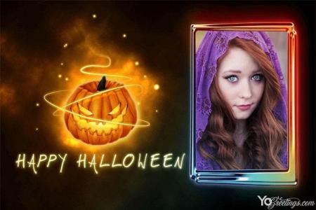 Happy Halloween Photo Frame Cards Maker Online