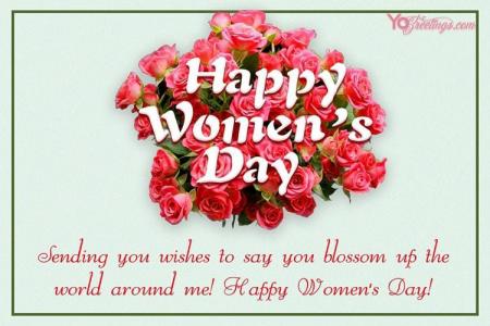 Free 8 March Happy Women's Day Greeting Cards