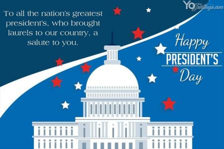 Happy Presidents' Day Greetings Card Maker Online Free
