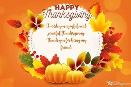 Make Personal Thanksgiving Greeting Wishes Cards Online Free