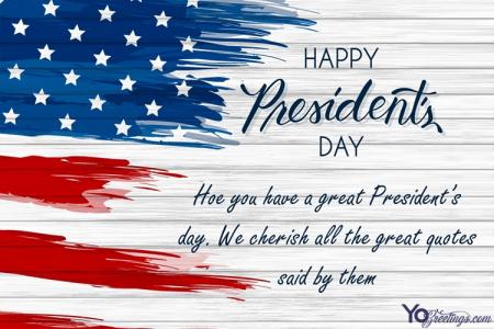 Create Happy Presidents' Day Cards with US Flag Online