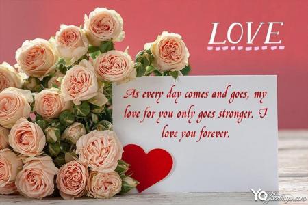 Free Online Romantic Love Card for Your Lover