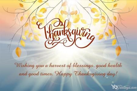 Happy Thanksgiving Card Messages Online Free Download
