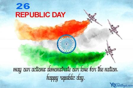 Create Republic Day Greeting Cards With Name Wishes Online