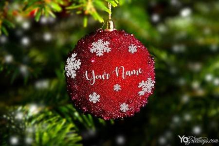 Personalized Merry Christmas Ball Ornaments With Names Edit
