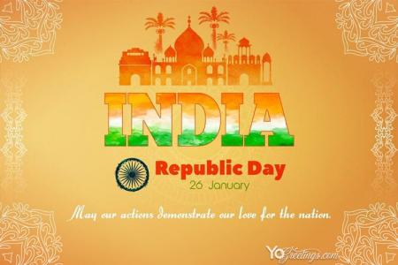 Indian Republic Day cards - 26 January eCards Maker Online