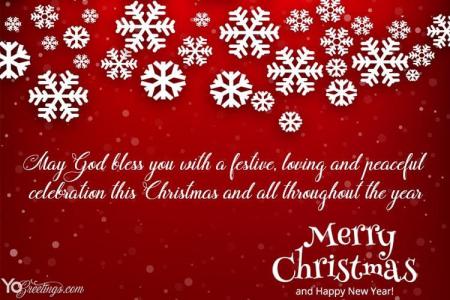 Make a Snow Christmas Greeting Card Online Free Download