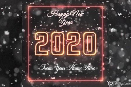 Write Name On Happy New Year Greeting Cards
