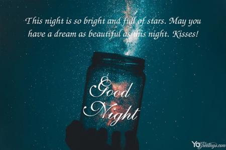 Sparkling Sky Good Night Greeting Card Maker Online