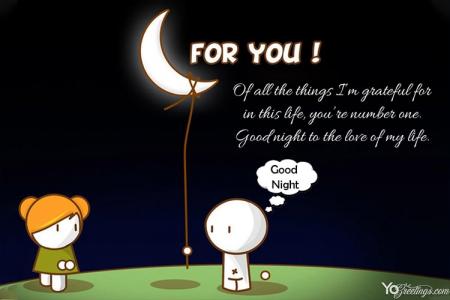 Free Good Night Card for My Love Maker Online