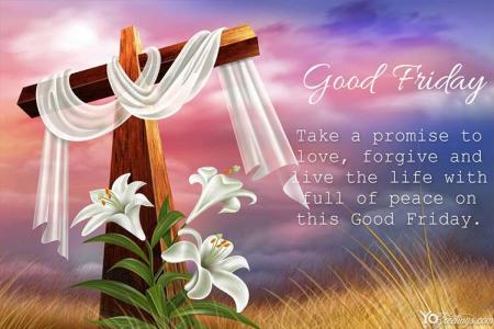 Write Greetings and Wishes on Good Friday Card Images