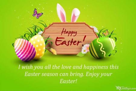 Free Easter Card Maker with Online Template