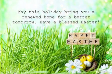 Green Grass Easter Eggs Greeting Cards Images