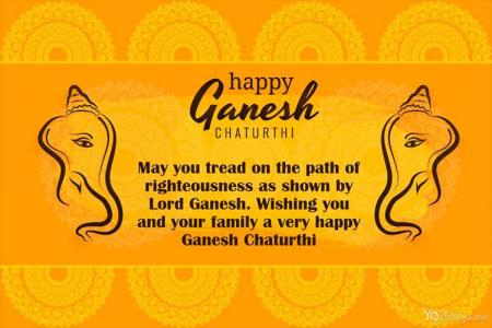 Happy Ganesh Chaturthi Greeting Cards Making Online
