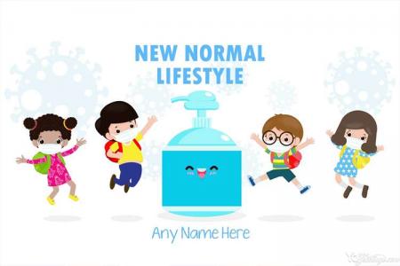 New Normal Lifestyle Greeting Card With Name