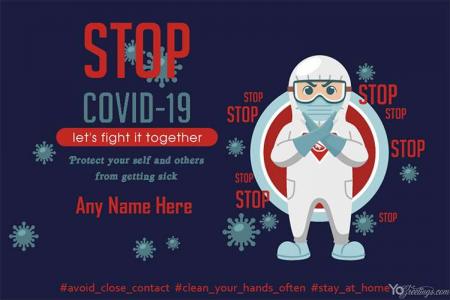 Stop Covid-19 - Stop Coronavirus Card With Online
