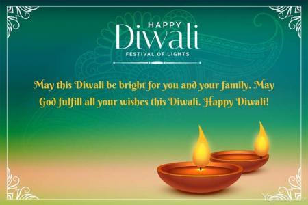 Happy Diwali - Festival of Lights Card With Wishes Generator