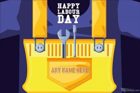 Happy Labour Day Card With Name Generator