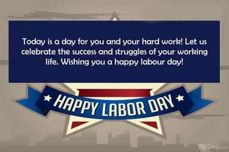 Happy Labor Day Wishes Card For Whatsapp Status