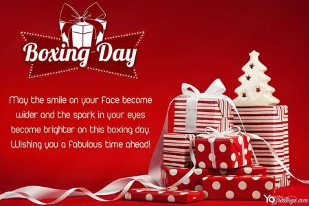 Free Happy Boxing Day Holiday Cards With Gift Box