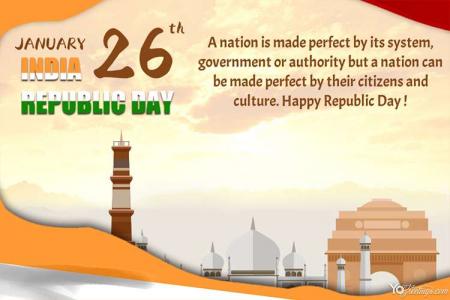 Happy Republic Day - January 26 Card Maker Online