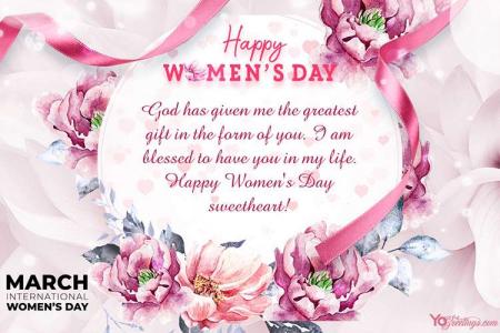 Free Women's Day Cards Template To Customize