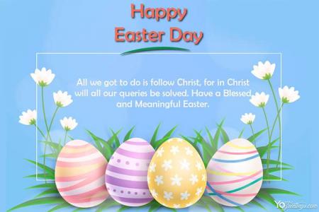 Happy Easter Day Greeting Card Maker Online