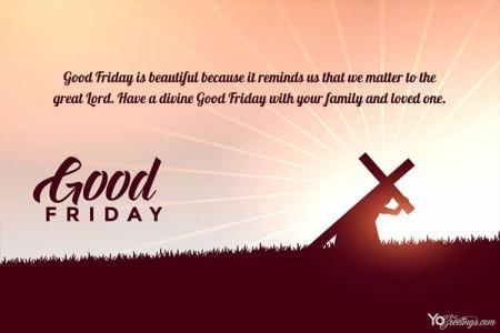 Free Holy Week Good Friday Wishes Card for 2022