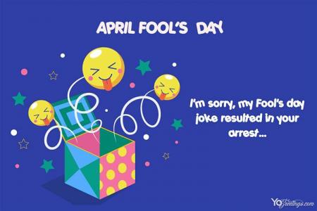 Design Custom April Fools' Day Greeting Wishes Cards