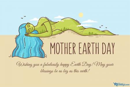 Beautiful Greeting Card For Mother Earth Day