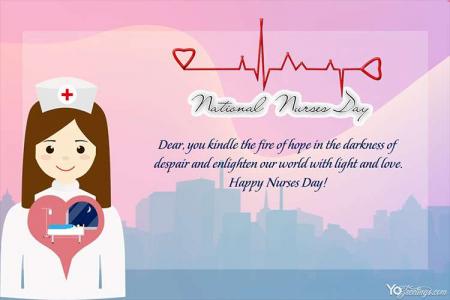 Happy National Nurses Day Wishes Cards Maker Online